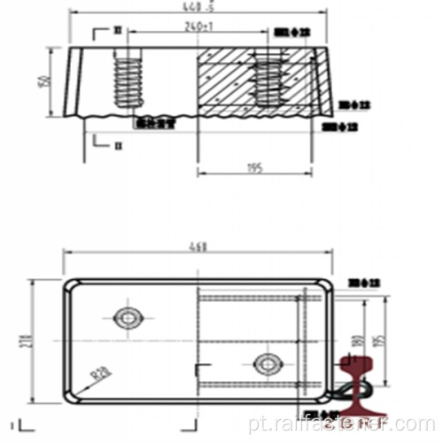 Alto estabilidade Railway Concret Slab Sleeper para metrô